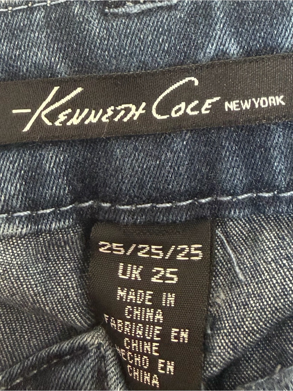 Girls Kenneth Cole New York UK Size 25 Blue Denim Skinny Jeans - Picture 6 of 7